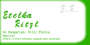 etelka ritzl business card